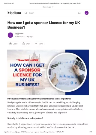 How can I get a sponsor Licence for my UK Business