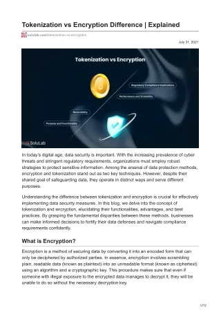 Tokenization vs Encryption Difference  Explained