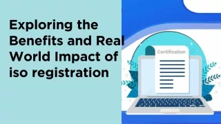 BENEFITS OF ISO REGISTRATION