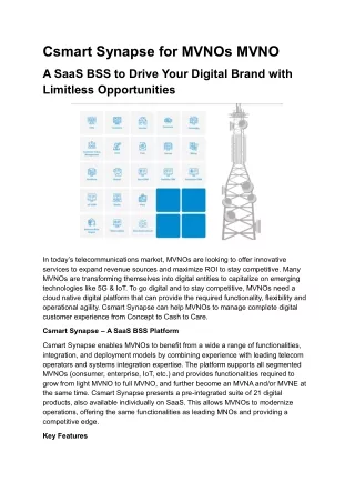 A SaaS BSS to Drive Your Digital Brand with Limitless Opportunities