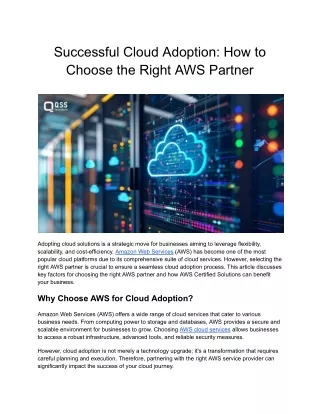 Successful Cloud Adoption_ How to Choose the Right AWS Partner