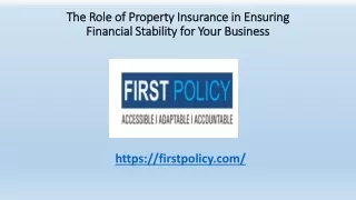 The Role of Property Insurance in Ensuring Financial Stability for Your Business