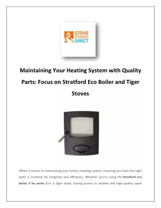 Henley Skellig Stove Parts Online in UK | Stove Spares Direct