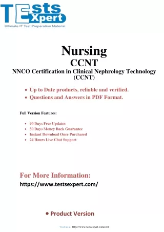 Maximize Success the CCNT - NNCO Clinical Nephrology Technology Exam