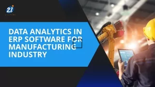 Data Analytics in ERP Software for Manufacturing Industry