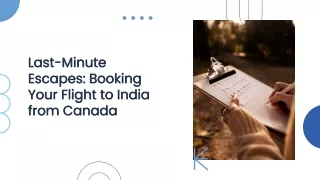 Book last-minute flight to India from Canada