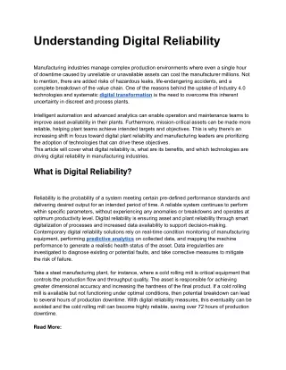 Understanding Digital Reliability