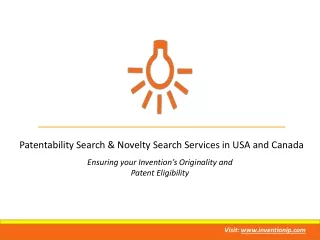 Patentability Search & Novelty Search Services in USA and Canada | InventionIP