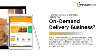 How Wolt Delivery Clone Helps Set Up Your On-Demand Delivery Business ?