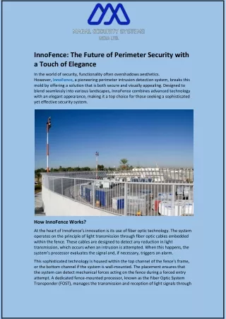 InnoFence and The Future of Perimeter Security with a Touch of Elegance