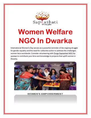 Women Welfare NGO In Dwarka