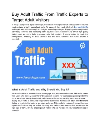 Buy Adult Online Traffic _ Buy Adult Traffic _ Adult Ads for traffic