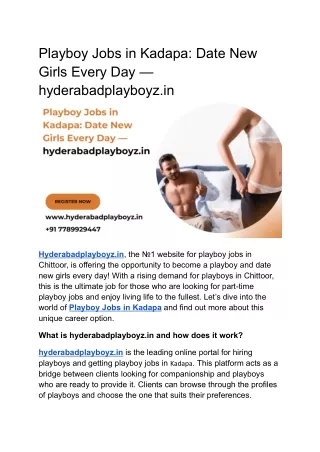 Playboy Jobs in Kadapa_ Date New Girls Every Day — hyderabadplayboyz.in