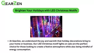 Brighten Your Holidays with LED Christmas Motifs