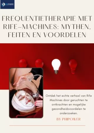 Frequentietherapie met Rife-machines mythen, feiten en voordelen