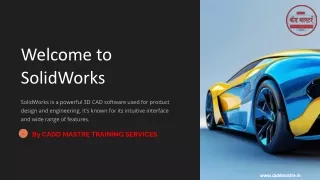 Welcome-to-SolidWorks by CADD Mastre