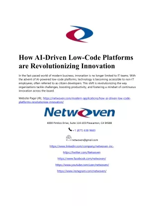 How AI-Driven Low-Code Platforms are Revolutionizing Innovation