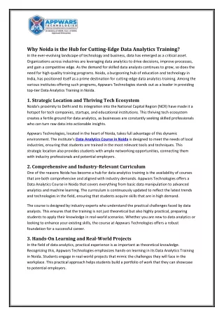 Why Noida is the Hub for Cutting-Edge Data Analytics Training.docx