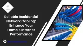 Residential Network Cable Installation Services: Get Connected with Confidence"