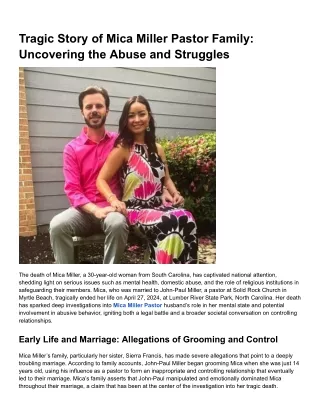 Tragic Story of Mica Miller Pastor_ Uncovering the Abuse and Mental Health Struggles