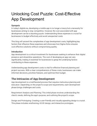 Unlocking Cost Puzzle_ Cost-Effective App Development