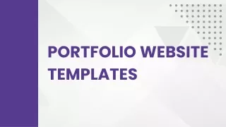 Elevate Your Personal Brand with Stunning Portfolio Website Templates