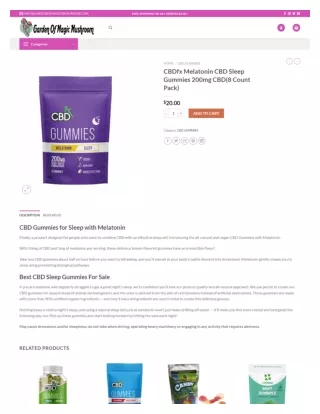 CBDfx Melatonin CBD Sleep Gummies 200mg CBD - gardenofmagicmushroom.com