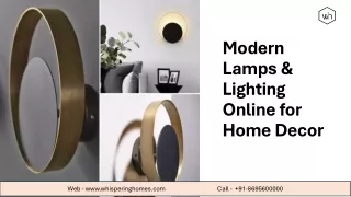 Modern Lamps and Lighting for Home Decor