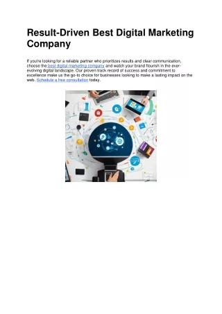 Result-Driven Best Digital Marketing Company