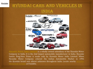 Hyundai Cars in India