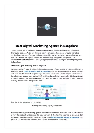 Best Digital Marketing Agency in Bangalore