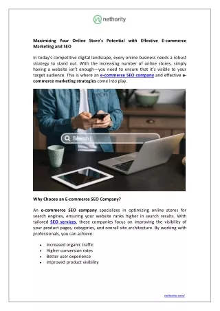 Maximizing Your Online Store’s Potential with Effective E-commerce Marketing and SEO