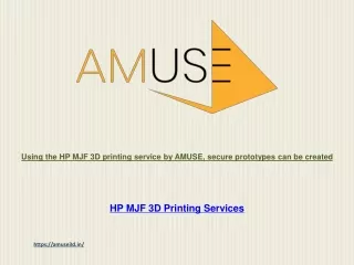 Using the HP MJF 3D printing service by AMUSE, secure prototypes can be created