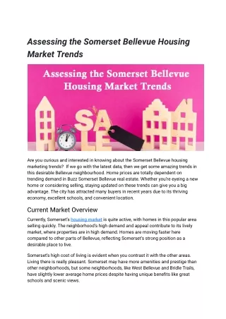 Assessing the Somerset Bellevue Housing Market Trends