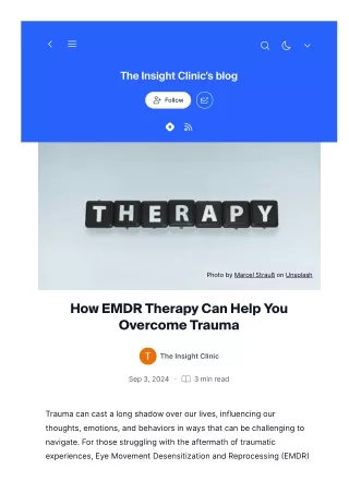 How EMDR Therapy Can Help You Overcome Trauma