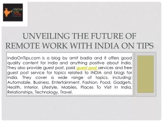 Unveiling the Future of Remote Work with India