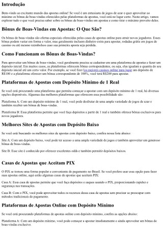 Bônus de Boas-Vindas em Apostas: Como Aproveitar ao Máximo