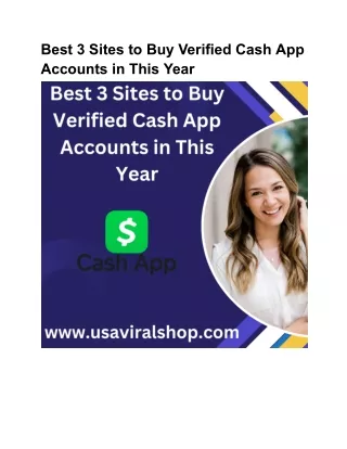 Best 3 Sites to Buy Verified Cash App Accounts in This Year