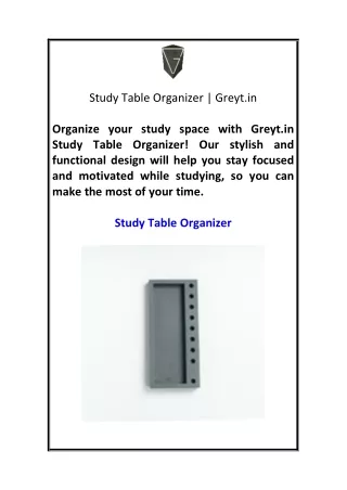 Study Table Organizer Greyt.in