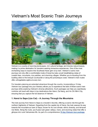10 day Vietnam tour package