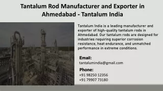 Tantalum Rod Manufacturer and Exporter in Ahmedabad - Tantalum India