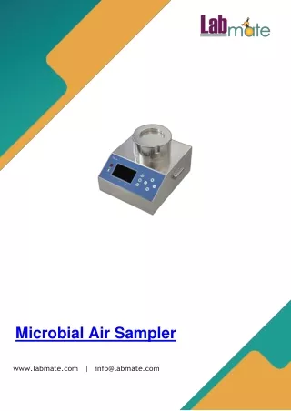 Microbial Air Sampler 100L/min