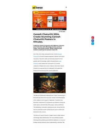 Ganesh Chaturthi 2024, Create Stunning Ganesh Chaturthi Posters in Minutes.