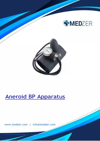 Aneroid BP Apparatus Mercury-free design