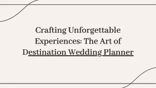 Destination Wedding Planner