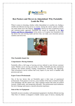 Best Packers And Movers Ahmedabad