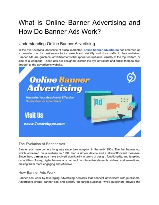 What is Online Banner Advertising and How Do Banner Ads Work