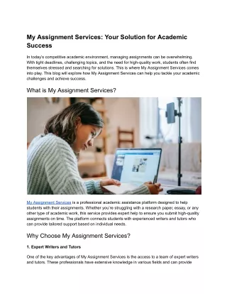 My Assignment Services_ Your Solution for Academic Success
