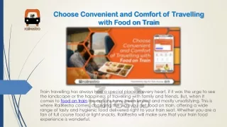 Choose Convenient and Comfort of Travelling with Food.ppt