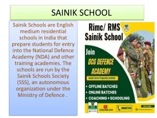 Sainik School Preparation With Delhi Career Group